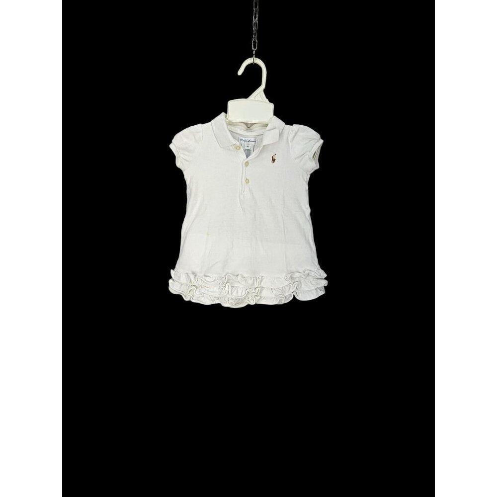 Ralph Lauren Polo White Ruffle Size 6‎ Months Girls Dress